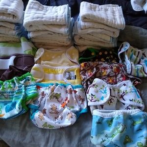 Large cloth diaper set